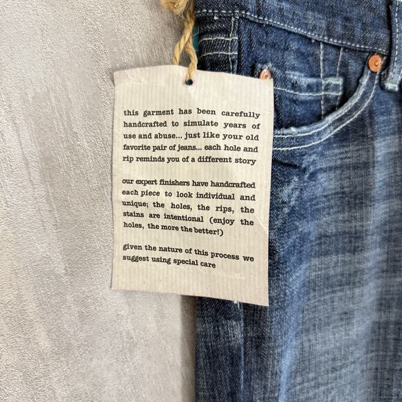 7 Seven For All Mankind Dojo Jeans Womens 27 Flared Swarovski Embellished NWT - Picture 8 of 16